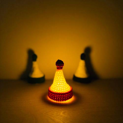 Şapka Işıklı Süs (Kırmızı) - Görsel 2