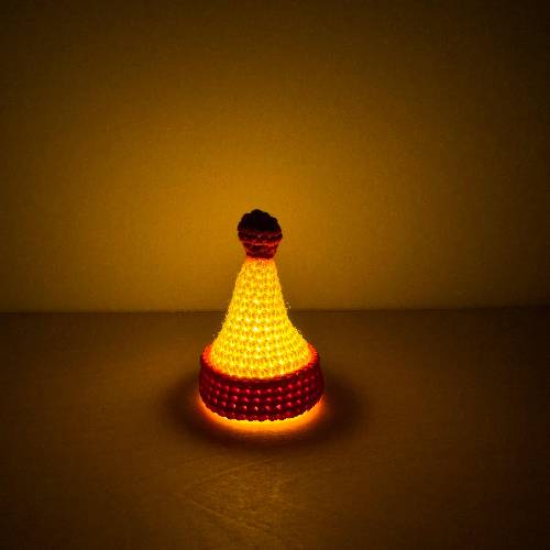 Şapka Işıklı Süs (Kırmızı) - Görsel 3